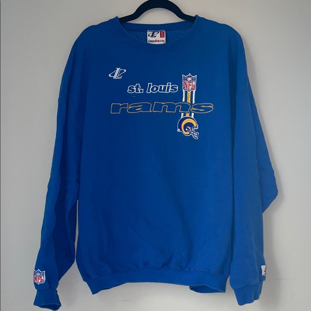 XL Vintage St. Louis Rams Blue‎ Crewneck Sweater